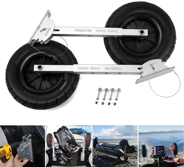SEAMAX Deluxe 4 by 4 Boat Launching Wheels